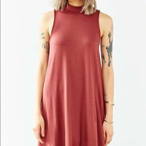Silence + Noise Mock Neck Mini Swing Dress